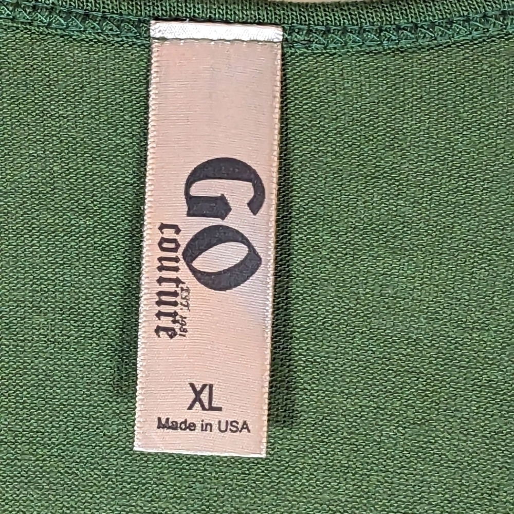 Go Couture Camo Green Asymetrical Long Sleeve Knit Top - Size XL - Picture 6 of 6